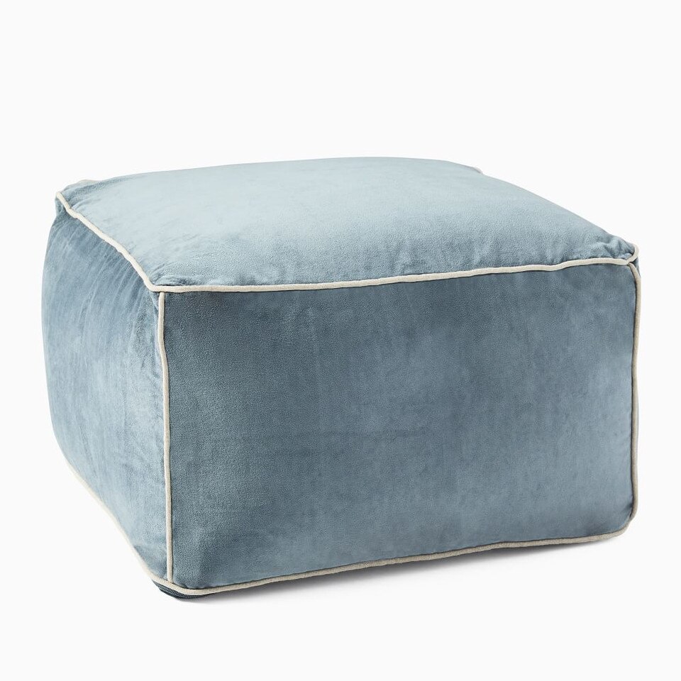 Cotton Velvet Pouf West Elm Australia